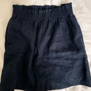 J Crew linen mini Sidewalk skirt in navy
